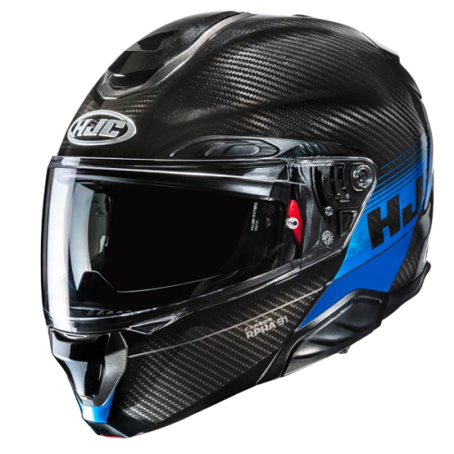 CASCO MODULARE HJC RPHA91 CARBON ELIG BLU | HJC