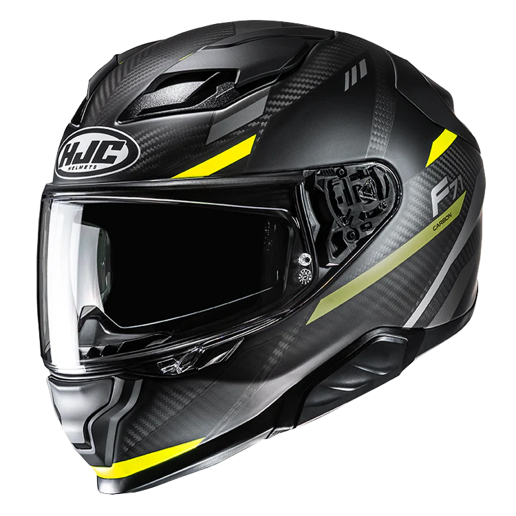 CASCO INTEGRALE HJC F71 CARBON ESIRA GIALLO FLUO OPACO | HJC