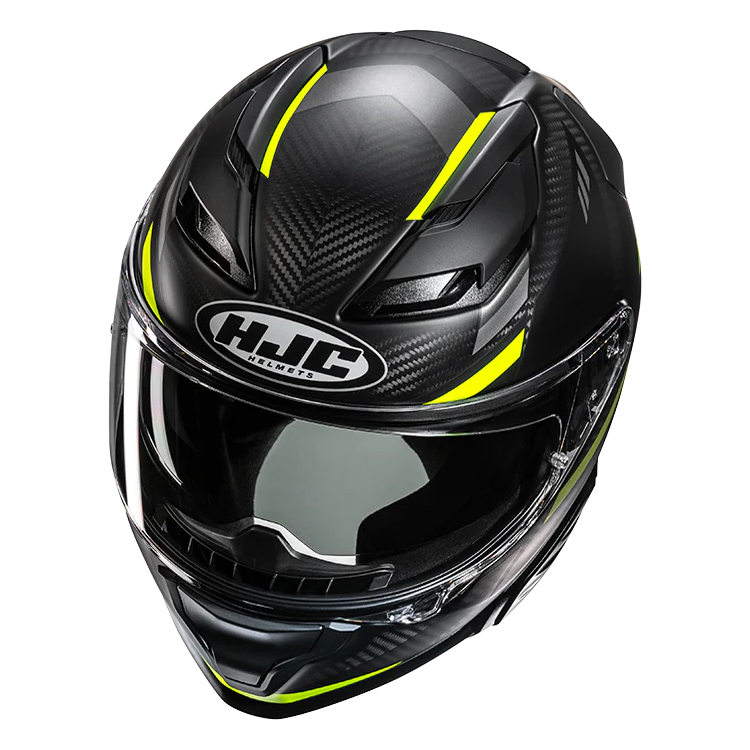 CASCO INTEGRALE HJC F71 CARBON ESIRA GIALLO FLUO OPACO | HJC