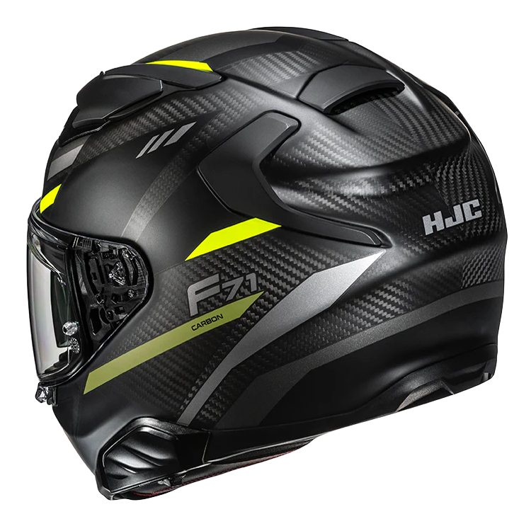 CASCO INTEGRALE HJC F71 CARBON ESIRA GIALLO FLUO OPACO | HJC