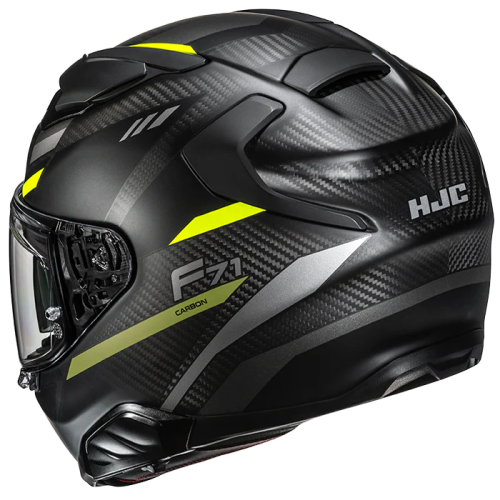 CASCO INTEGRALE HJC F71 CARBON ESIRA GIALLO FLUO OPACO | HJC