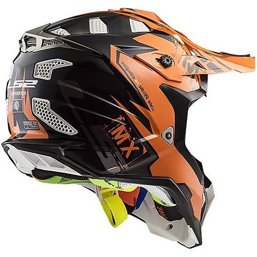 CASCO MOTOCROSS LS2 MX470 SUBVERTER EMPEROR BLACK ORANGE