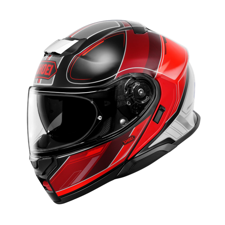 CASCO MODULARE NEOTEC 3 SHARPEN TC-1 RED WHITE | SHOEI