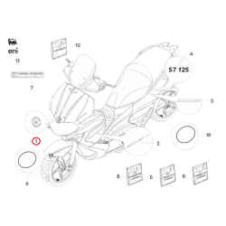 673534 TARGHETTA SCUDO RUNNER TARGATO | PIAGGIO RICAMBI ORIGINALI