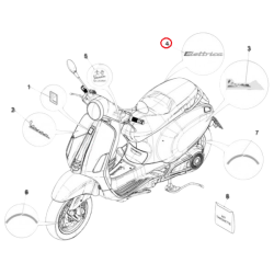 2H003812000AA TARGHETTA  MOTOCICLO | PIAGGIO RICAMBI ORIGINALI