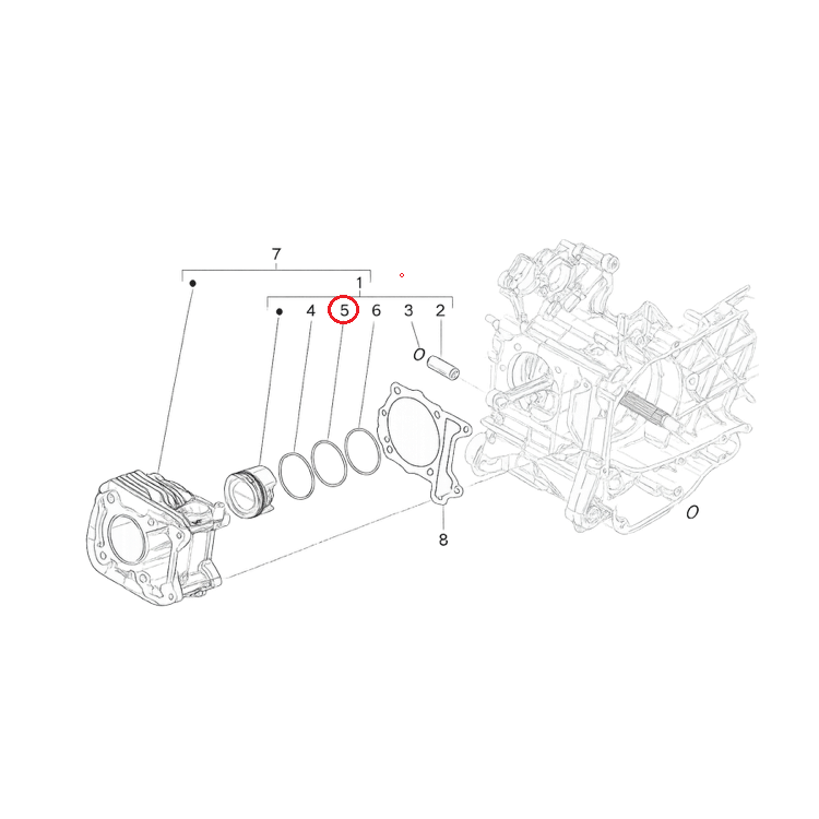 1A008638 2 SEGMENTO DI COMPRESSIONE | PIAGGIO RICAMBI ORIGINALI
