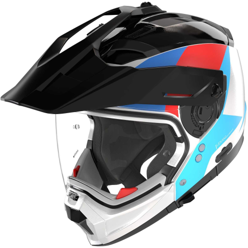 Casco Adventure Crossover Nolan N70-2 X 06 Turbine - Bianco Nero Blu Antracite Rosso Metal 350 | NOLAN