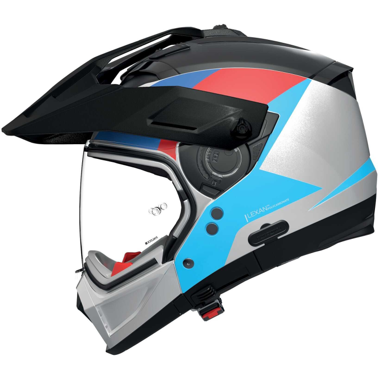 Casco Adventure Crossover Nolan N70-2 X 06 Turbine - Bianco Nero Blu Antracite Rosso Metal 350 | NOLAN