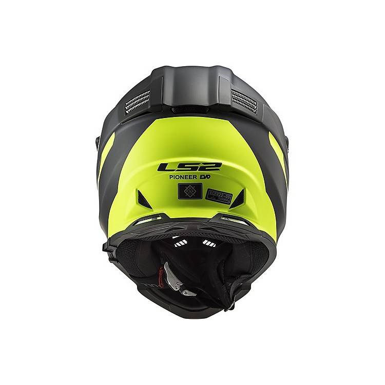 CASCO MOTOCROSS LS2 MX436 PIONEER EVO ROUTER BLACK H-V YELLO