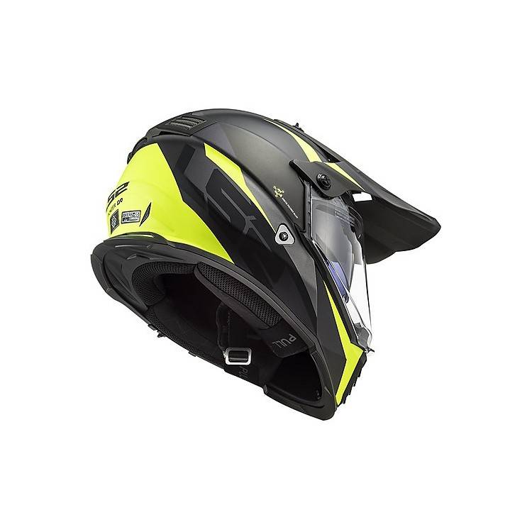 CASCO MOTOCROSS LS2 MX436 PIONEER EVO ROUTER BLACK H-V YELLO