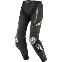 TUTA INTERA PELLE RACING DONNA VORTEX 3 PT L NERO BIANCO ORO | IXON