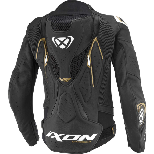 TUTA INTERA PELLE RACING DONNA VORTEX 3 PT L NERO BIANCO ORO | IXON