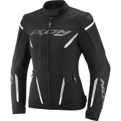 GIACCA MOTO DONNA STRIKER 2 LADY NERO BIANCO | IXON