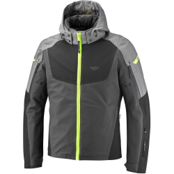GIACCA MOTO BURNING GRIGIO NERO GIALLO VIVO | IXON