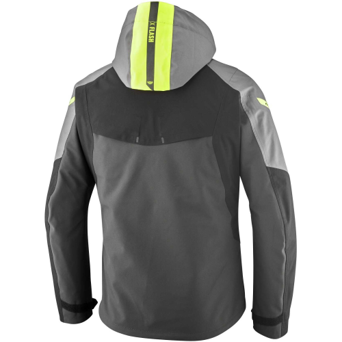GIACCA MOTO BURNING GRIGIO NERO GIALLO VIVO | IXON