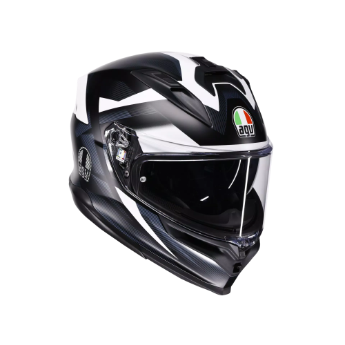 CASCO INTEGRALE AGV K7 E2206 MPLK GLIMPSE MATT BLACK WHITE | AGV