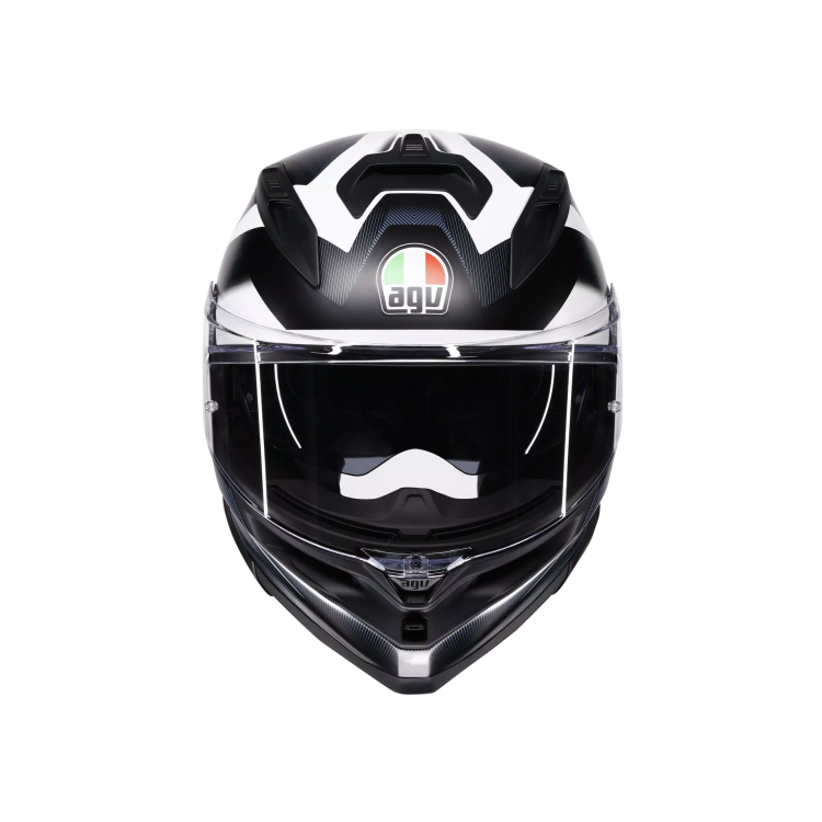 CASCO INTEGRALE AGV K7 E2206 MPLK GLIMPSE MATT BLACK WHITE | AGV