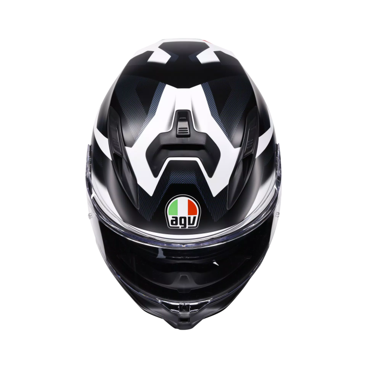 CASCO INTEGRALE AGV K7 E2206 MPLK GLIMPSE MATT BLACK WHITE | AGV
