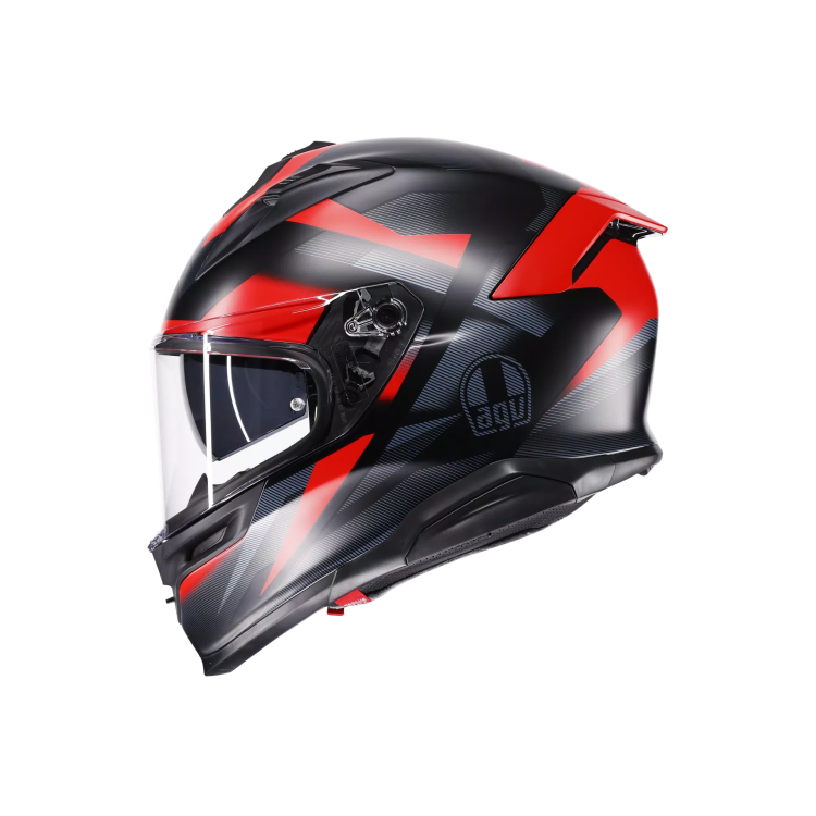 CASCO INTEGRALE AGV K7 E2206 MPLK GLIMPSE MATT BLACK RED | AGV