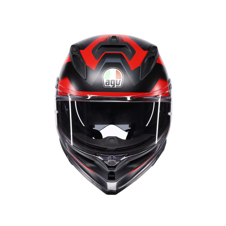 CASCO INTEGRALE AGV K7 E2206 MPLK GLIMPSE MATT BLACK RED | AGV