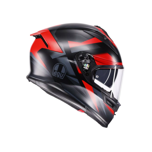 CASCO INTEGRALE AGV K7 E2206 MPLK GLIMPSE MATT BLACK RED | AGV