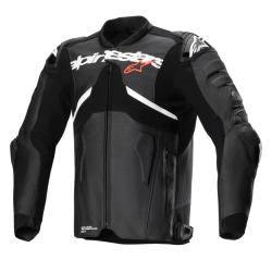 GIACCA MOTO ALPINESTARS ATEM V5 LEATHER JACKET BLACK WHITE | ALPINESTARS