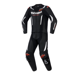 TUTA MOTO ALPINESTARS GP FORCE V2 LEATHER SUIT 1 PC BLK WH RED FL | ALPINESTARS