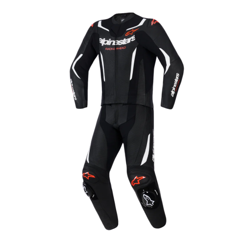 TUTA MOTO ALPINESTARS GP FORCE V2 LEATHER SUIT 1 PC BLK WH RED FL | ALPINESTARS