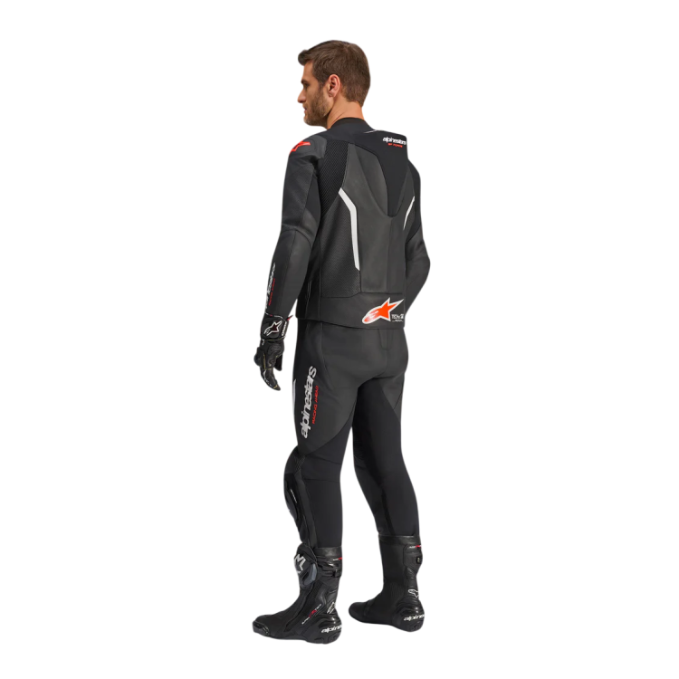 TUTA MOTO ALPINESTARS GP FORCE V2 LEATHER SUIT 1 PC BLK WH RED FL | ALPINESTARS