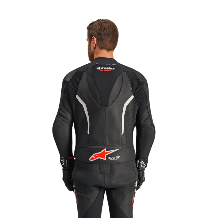 TUTA MOTO ALPINESTARS GP FORCE V2 LEATHER SUIT 1 PC BLK WH RED FL | ALPINESTARS