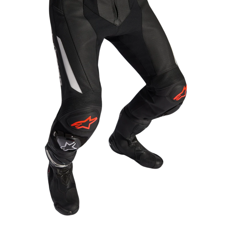 TUTA MOTO ALPINESTARS GP FORCE V2 LEATHER SUIT 1 PC BLK WH RED FL | ALPINESTARS