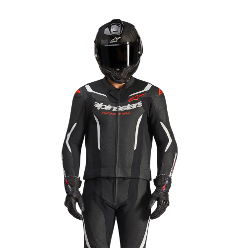 TUTA MOTO ALPINESTARS GP FORCE V2 LEATHER SUIT 1 PC BLK WH RED FL | ALPINESTARS