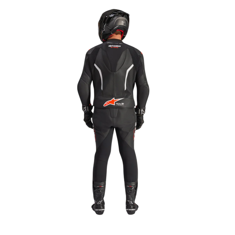 TUTA MOTO ALPINESTARS GP FORCE V2 LEATHER SUIT 1 PC BLK WH RED FL | ALPINESTARS
