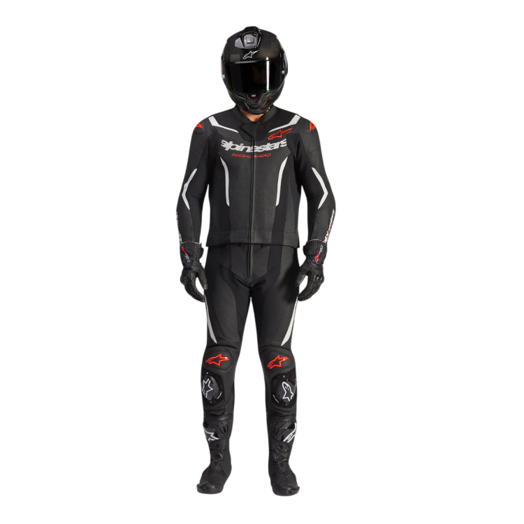 TUTA MOTO ALPINESTARS GP FORCE V2 LEATHER SUIT 1 PC BLK WH RED FL | ALPINESTARS