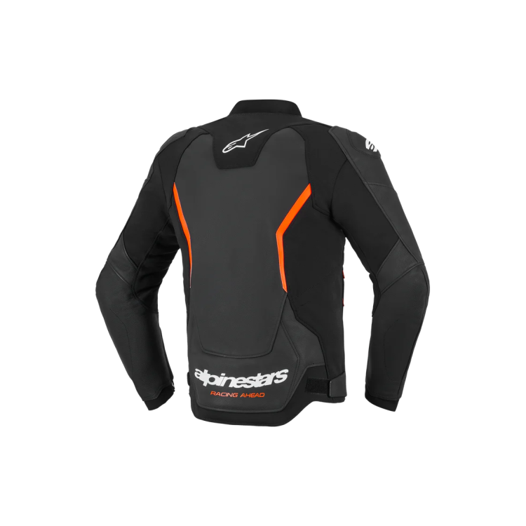 GIACCA MOTO ALPINESTARS GP FORCE V2 LEATHER JACKET BLACK RED FLUO | ALPINESTARS