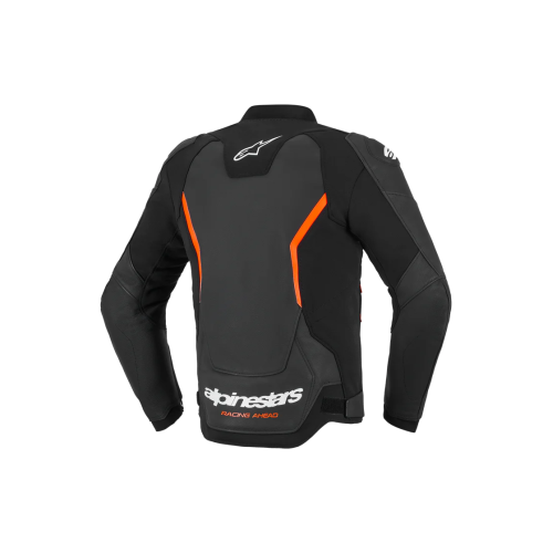GIACCA MOTO ALPINESTARS GP FORCE V2 LEATHER JACKET BLACK RED FLUO | ALPINESTARS