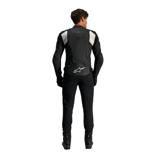 GIACCA MOTO ALPINESTARS DUSK AIRFLOW LEATHER JACKET BLACK WHITE | ALPINESTARS