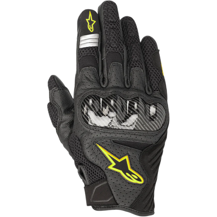 GUANTI MOTO ALPINESTARS SMX-1 AIR V2 GLOVES BLACK YELLOW FLUO | ALPINESTARS