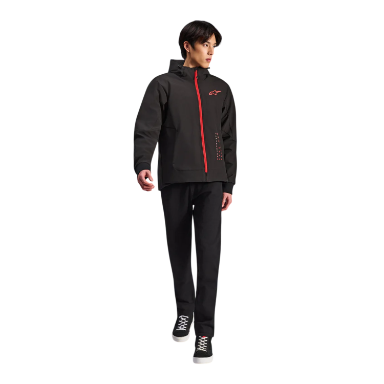 ABBIGLIAMENTO ALPINESTARS RADIUM TECH HOODIE BLK BRGHT RED | ALPINESTARS