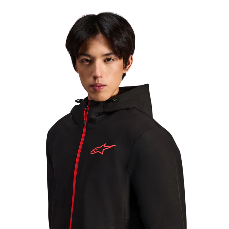 ABBIGLIAMENTO ALPINESTARS RADIUM TECH HOODIE BLK BRGHT RED | ALPINESTARS