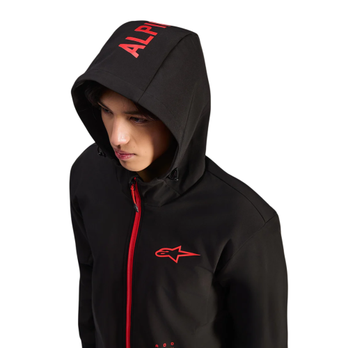 ABBIGLIAMENTO ALPINESTARS RADIUM TECH HOODIE BLK BRGHT RED | ALPINESTARS