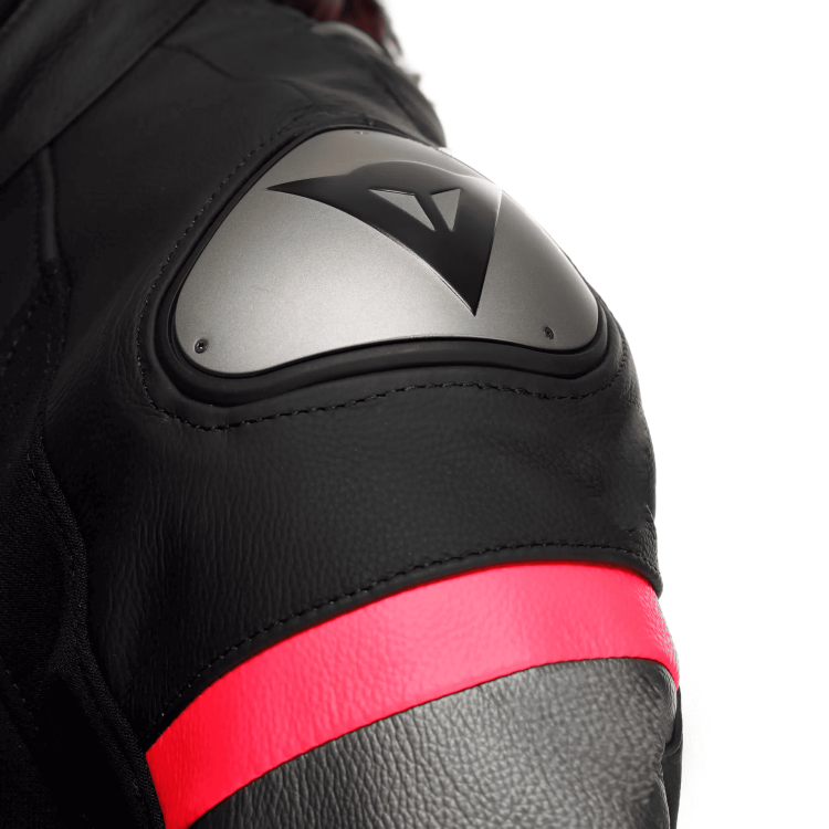 TUTA IN PELLE FULMINEA 2PCS LEATHER SUIT  BLACK ANTHRACITE WHITE | DAINESE