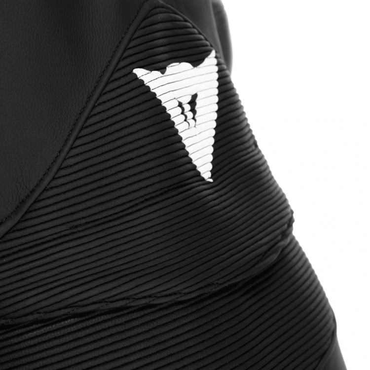 TUTA IN PELLE FULMINEA 2PCS LEATHER SUIT  BLACK ANTHRACITE WHITE | DAINESE