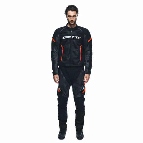 GIACCA TESSUTO AIR FRAME 3 TEX JACKET BLACK BLACK RED-FLUO | DAINESE