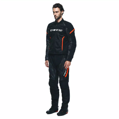 GIACCA TESSUTO AIR FRAME 3 TEX JACKET BLACK BLACK RED-FLUO | DAINESE