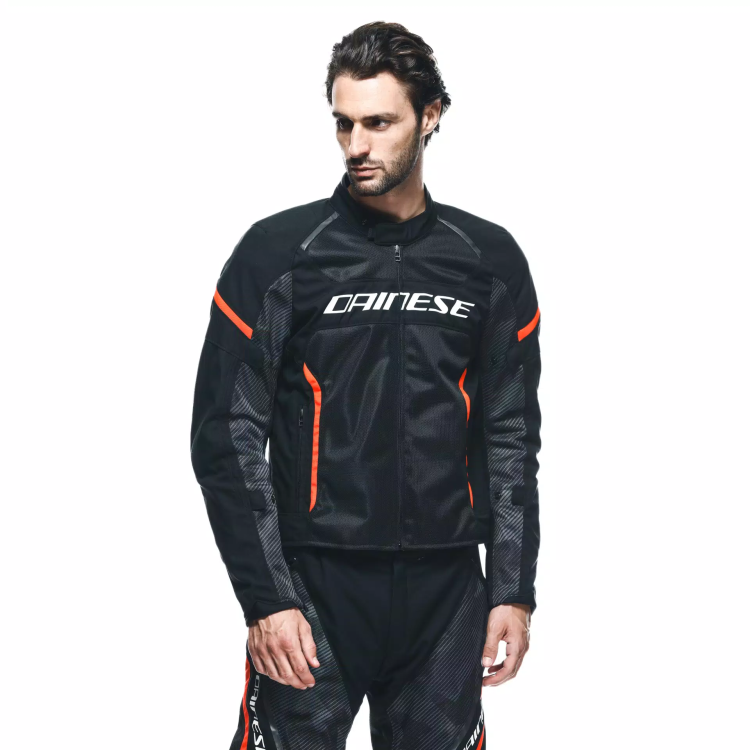 GIACCA TESSUTO AIR FRAME 3 TEX JACKET BLACK BLACK RED-FLUO | DAINESE