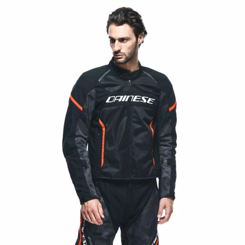 GIACCA TESSUTO AIR FRAME 3 TEX JACKET BLACK BLACK RED-FLUO | DAINESE
