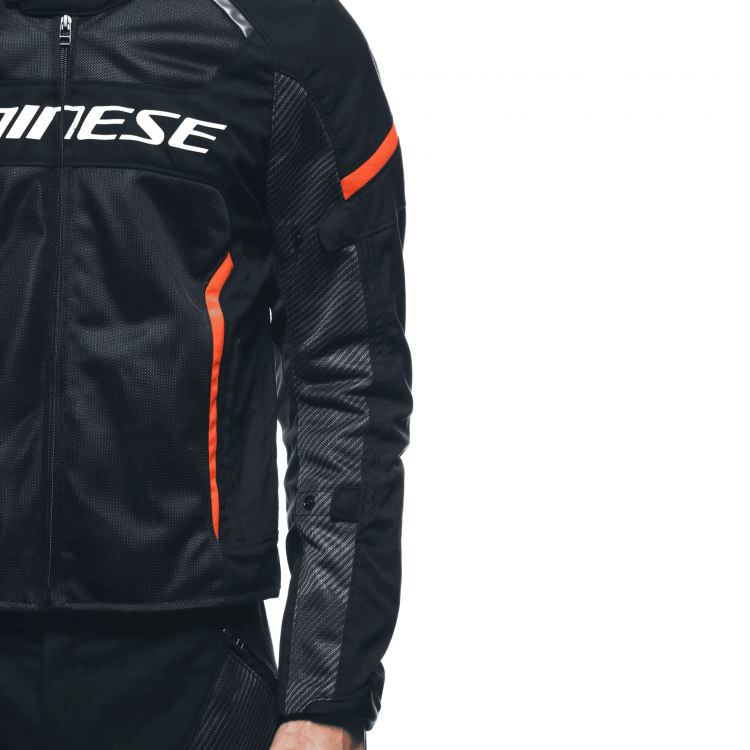 GIACCA TESSUTO AIR FRAME 3 TEX JACKET BLACK BLACK RED-FLUO | DAINESE