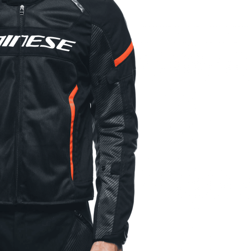 GIACCA TESSUTO AIR FRAME 3 TEX JACKET BLACK BLACK RED-FLUO | DAINESE