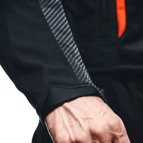 GIACCA TESSUTO AIR FRAME 3 TEX JACKET BLACK BLACK RED-FLUO | DAINESE
